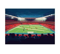 Stadium Football Crowd 1000pcs Mini Puzzle For Adults Challenging | 52x38cm Cardboard Living Room Decor Durable Structure Birthday Gift Brain Training