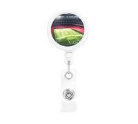 Stadium Football Satdium Field Light Night Print Badge Holders for Securing onto Pockets and Purse Straps for Work Office Hospital