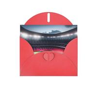 Stadium Football Satdium Field Light Night Print Blank Cards and Envelopes 5" x 6" for Wedding Birthday Invitations and All Occasions