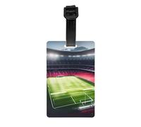 Stadium Football Satdium Field Light Night Print Luggage Tags Suitcases Waterproof Labels Set for Daily Use Cruise Ships Air Travel