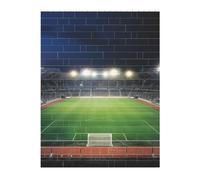 Stadium Football Satdium Field Light Night Printed Jigsaw Puzzle 16.7x22.3 CM, Rectangular Puzzle Challenging Game for Adults Gifts, Family Fun Decorative Wall Decor