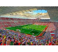 Stadium of Light Art Print, A4 Size 29.7 x 21 cm, AFC Sunderland Football Ground, UV-Stable Giclee Print on Premium Paper