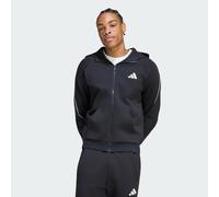 adidas Men's Stadium Small Logo Full-Zip Hoodie Sweatshirt, black, L