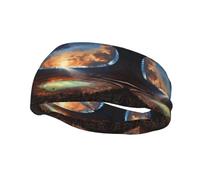 Stadium Sunset Dome Sweat Headbands for Women & Men - Unique Design, Non-Slip, Workout & Sports Headbands