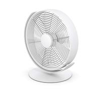 Stadler Form PORTABLE DESK fan Tim, cools quietly with variable speed control, USB cable, ideal for bedroom, office, and on the go. White, T-020