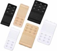 Stadux 6-Pack Bra Extenders - 3 Hook & 2 Hook, Adjustable & Comfortable, for Loose Bras - White, Beige & Black