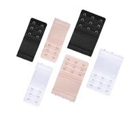 Stadux Bra Extenders, Soft Stretchy Strap Extender Extension Comfortable, 2&3 Hooks 3 Rows (Pack of 6)