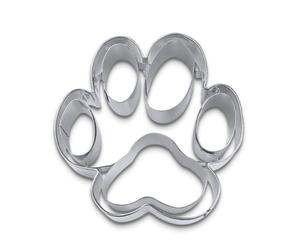 Staedter Embossing Dog Paw Cookie Cutter, Silver