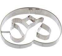 Staedter Embossing Pretzel Shape Cookie Cutter, Stainless Steel, Silver, 8 x 30 x 30 cm