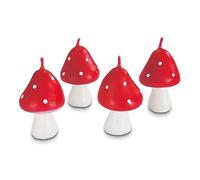 Staedter Flying Mushroom Shape Candle Set, Red, 4-Piece