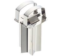 Staedter Foldable Cinnamon Star Professional Cookie Cutter, 4 cm, Stainless Steel, Silver