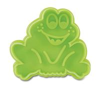 Staedter Frog Embossing Cookie Cutter with Ejector, Green, 5.5 cm