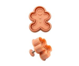 Staedter Gingerbread Man Embossing Cookie Cutter with Ejector, 5 cm, Brown, 5 x 30 x 30 cm