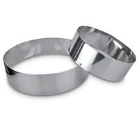 Staedter Round Dessert Ring, 18 cm Diameter x 6 cm Height, Stainless Steel, Silver, 18 x 6 cm