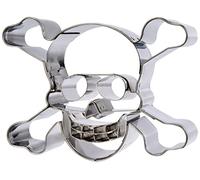 Staedter Skull Embossing Cookie Cutter, 9 cm, Stainless Steel, Silver, 9 x 30 x 30 cm