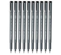 Staedtler 0.5 mm Pigment Liner Fineliner Sketching Drawing Drafting Pens Pack of 10