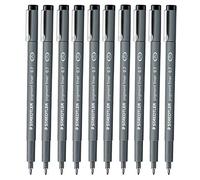 Staedtler 0.7 mm Pigment Liner Fineliner Sketching Drawing Drafting Pens Pack of 10