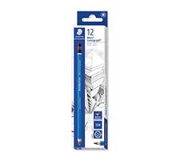 STAEDTLER 100-12B Mars Lumograph Graphite Pencils for Drawing & Sketching - 12B (Box of 12), Blue