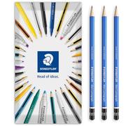 STAEDTLER 100 Lumograph Graphite Pencils, 9H, Pack of 3 in Envelope Pack