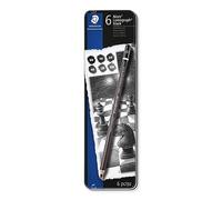 STAEDTLER 100B G6 Mars Lumograph Pencils, Black, Pack of 6