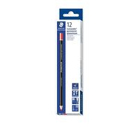 Staedtler 108 20-2 Lumocolor Permanent Glasochrom Dry Marker Pencil - Red (Pack of 12)