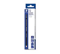 STAEDTLER 108 20-9 Lumocolor Permanent Glasochrom Dry Marker Pencil - Black (Pack of 12)