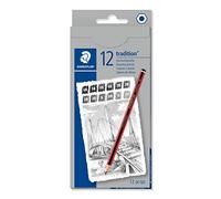 STAEDTLER 110 C12-1 Tradition Graphite Pencil for Drawing & Sketching - Assorted Degrees (Box of 12)