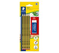 STAEDTLER 120 A SBKD Noris HB Pencil, Pack of 5 with Free Mars Plastic Eraser