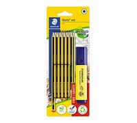 STAEDTLER 120 BK12P1 special pack of 12 Noris HB pencils with FREE neon yellow Textsurfer highlighter