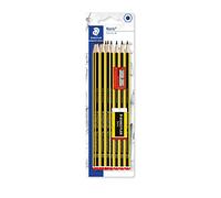 STAEDTLER 121 Noris School Pencils with Mini Eraser + Sharpener - Pack of 12