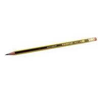 STAEDTLER 122HBRT - Noris HB Pencil Rubber Tip Black Yellow PK12