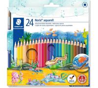 STAEDTLER 144 10NC24 Noris Aquarell Watercolour Pencils - Assorted Colours (Pac