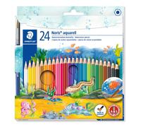 STAEDTLER 144 10NC24 Noris Aquarell Watercolour Pencils - Assorted Colours (Pack