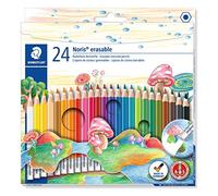 STAEDTLER 144 50NC24 Noris Club Erasable Colouring Pencils - Assorted Colours, Pack of 24