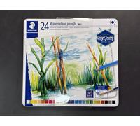 Staedtler Design Journey 14610C Metal Box of 24 Assorted Watercolour Pencils
