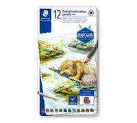 STAEDTLER 14610T M12 Design Journey Tinted Watercolour Pencils - Assorted Colours (Tin of 12)