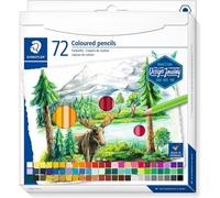 Staedtler 146C C72 Colouring Pencils Soft Lead High Pigmented Colours Classic Hexagonal Format Cardboard Case with 72 Bright Colours