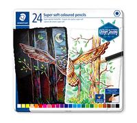 Staedtler Colouring Pencils M24 146C - Super Soft Lead - Tin of 24 - Assorted Colours
