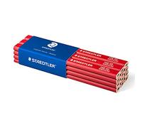 STAEDTLER 148 40 Medium Carpenters Pencil - 2H, 175 mm (Pack of 12), black