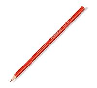 Staedtler 157-2 ergo soft coloured pencil, ergonomic triangular shape, non-slip soft surface, pack of 12, red