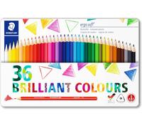 STAEDTLER 157 M36 Ergosoft Triangular Colouring Pencils - Assorted Colours (Tin