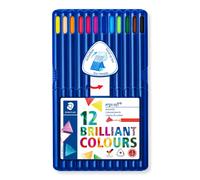 STAEDTLER 157 SB12 Ergosoft Triangular Colouring Pencils - Assorted Colours (Pack of 12 Pencils)