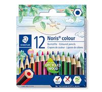 STAEDTLER 185 01 C12 Noris Colour Half-Length Pencils - 12 Assorted Colours (Pack of 12 Pencils)