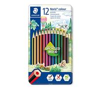 STAEDTLER 185 M12 Noris Colour Colouring Pencils - 12 Assorted Colours (Tin of 12 Pencils)
