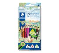 STAEDTLER 187 C12 Noris Colour Triangular Pencils - Assorted Colours (Pack of 12