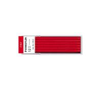 STAEDTLER 218-2 Lumocolor Non-Permanent Refill Lead for 3mm Leadholders - Red (Pack of 12 Leads)
