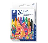 STAEDTLER 220 NC24 Noris Wax Crayons 8 mm - Assorted Colours (Pack of 24)