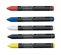 Staedtler 236 Lumograph Permanent Chinagraph Jumbo Crayon Marker 12mm - Assorted