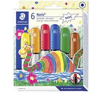 STAEDTLER Noris Gel Twist Crayons - Basic - Assorted Colours (Pack of 6) - NEW