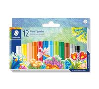STAEDTLER 243 NC12 Noris Jumbo Oil Pastels 11mm - Assorted Colours (Pack of 12)